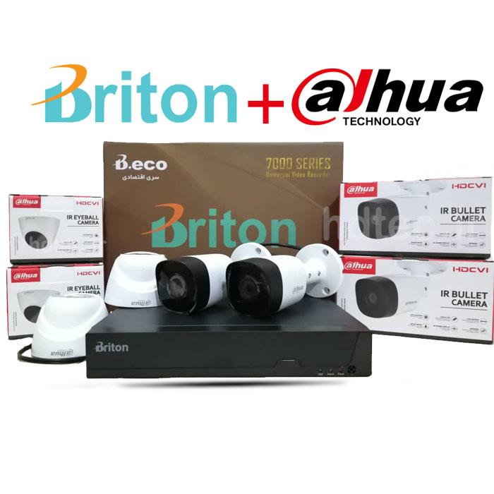 پک ۸ دوربینه اکونامی داهوا و برایتون 2MP Package dahua and briton Economy model B1A21P-T1-8CH